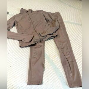 VSX Taupe Activewear Jacket and leggings Set